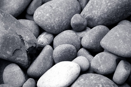 Closeup of assorted smooth stonesの写真素材
