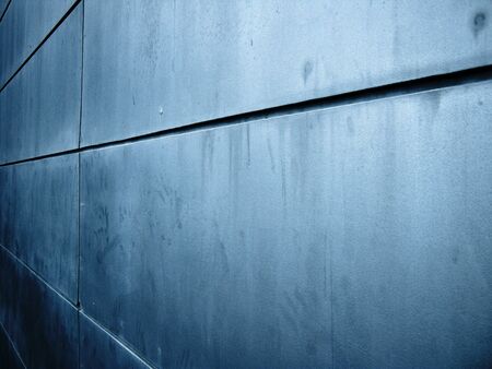Closeup of steel panels wallの写真素材