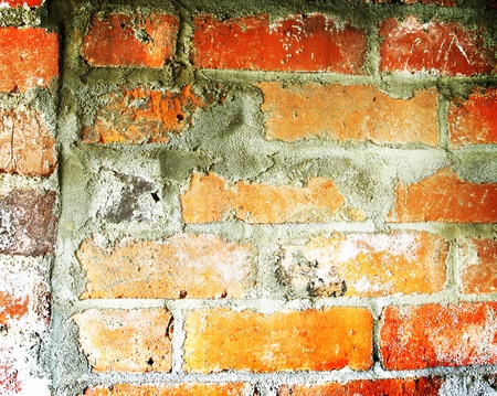 Closeup of bricks in wall