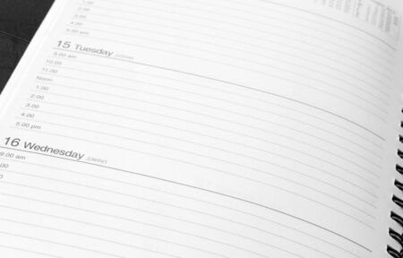 Closeup of pages in diaryの写真素材