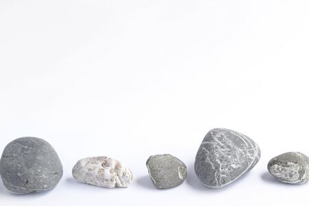 Closeup of rocks on plain backgroundの写真素材