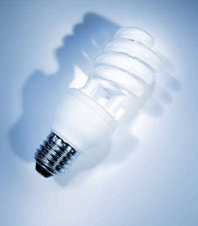 Power saving light bulb closeup