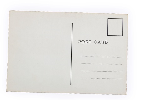 Blank postcard on white backgroundの写真素材
