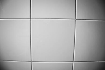 Grey tiled wall  Copy spaceの写真素材