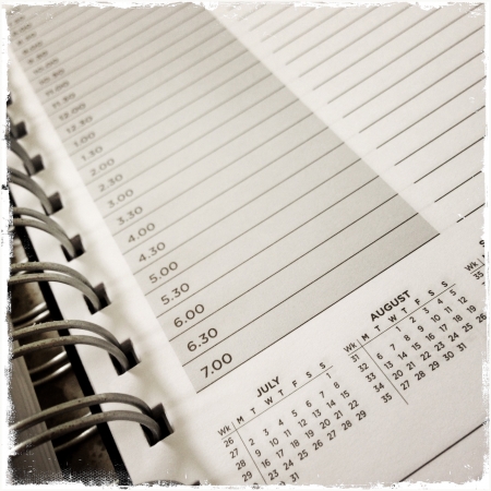 Closeup of lined diary pageの写真素材