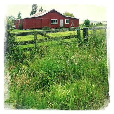 An old barn in rural sceneのeditorial素材