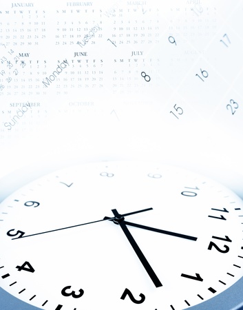 Clock face and calendar compositeの写真素材