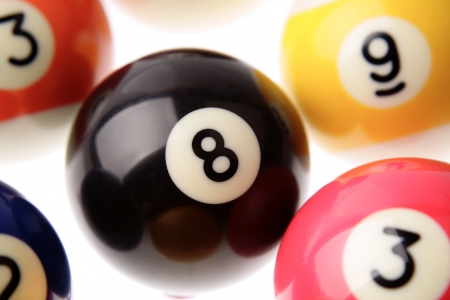 Closeup of pool ballsの写真素材