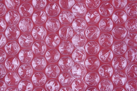 Closeup of plastic bubble wrap