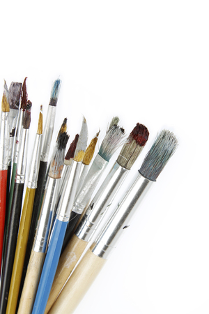 Paintbrushes isolated on white backgroundの写真素材