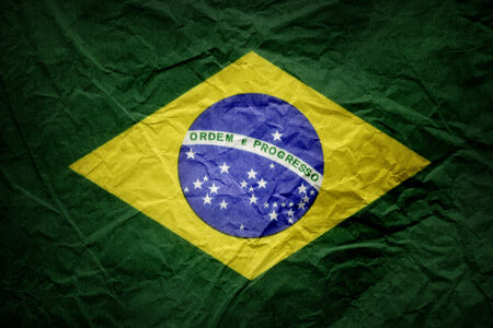 Closeup of grunge brazilian flag
の写真素材