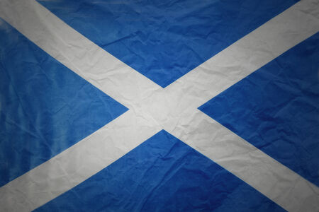 Scotland flag. Grunge textured effectの写真素材
