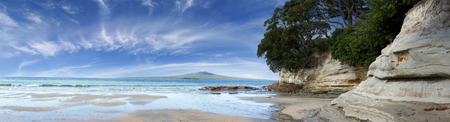 Rangitoto Island in the Hauraki Gulf, Auckland, New Zealand. の写真素材