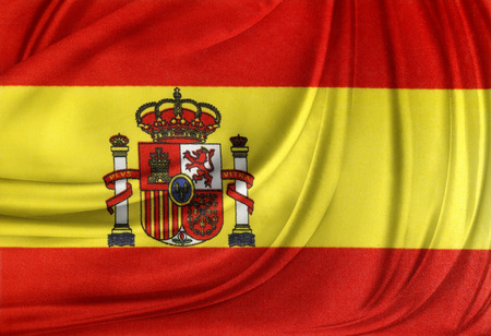 Closeup of silky Spanish flag