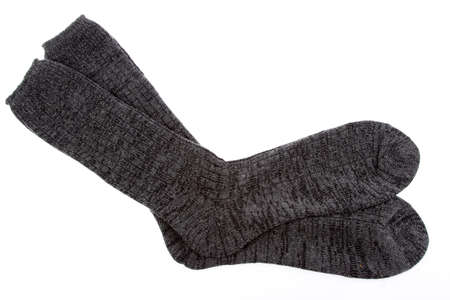 Pair of socks on plain backgroundの写真素材