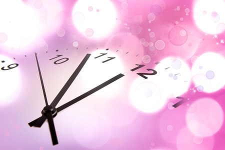 Clock face and abstract background. New Year. Christmas