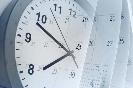 Clock face and calendar pages Clock face and calendar pages