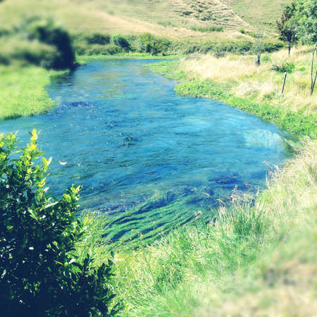 Pure clean spring water streamの写真素材