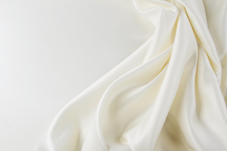 Closeup of rippled silk fabricの写真素材