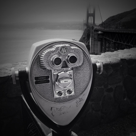 Coin operated binoculars, Golden Gate bridge, San Francisco