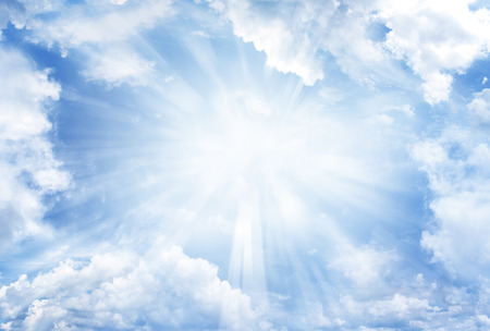 Bright sun shining in clouds Bright sun shining in clouds