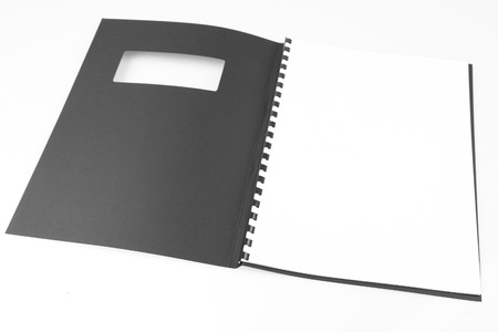Open folder on plain backgroundの写真素材