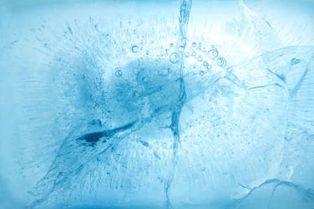 Closeup of blue ice background