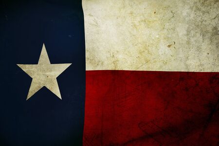 Closeup of grunge Texas flagの写真素材