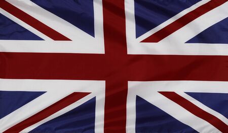 Closeup of British Union Jack flag