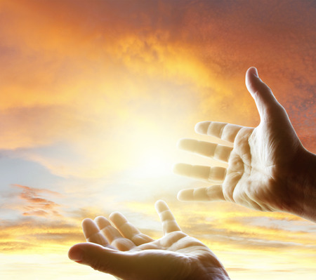 Hands reaching for the sky