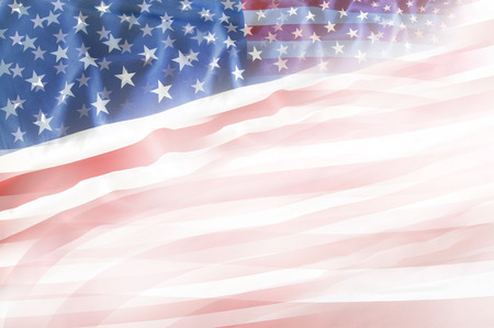 Abstract USA flag. Copy space