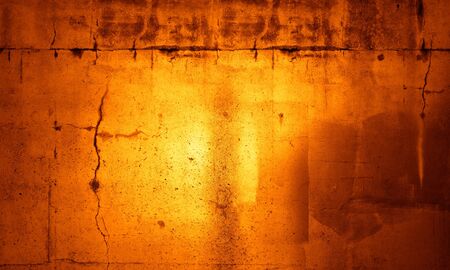 Orange grunge textured wall background