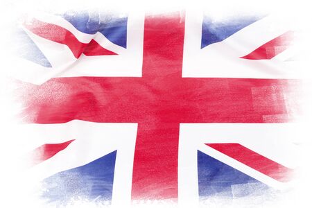 Union Jack flag on plain backgroundの写真素材