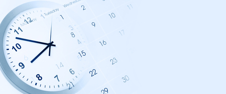 Clock face and calendar compositeの写真素材