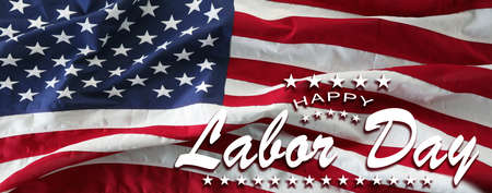 American flag. Happy Labor Dayの写真素材