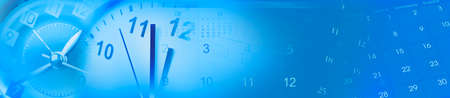 Clock faces and calendars composite