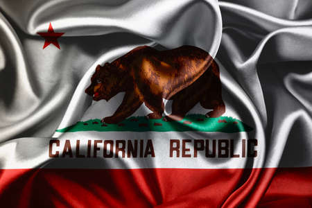 Close-up of silky California flagの写真素材