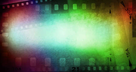 Colorful film negative frames backgroundの写真素材