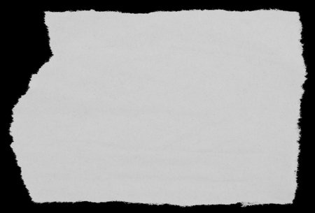 Piece of torn paper on black