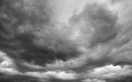 Grey storm clouds in skyの写真素材