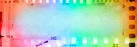 Colorful film negative frames backgroundの写真素材