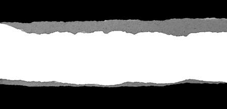 Ripped black paper on plain background, space for copyの写真素材
