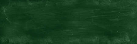 Chalk rubbed out on green chalkboard backgroundの写真素材