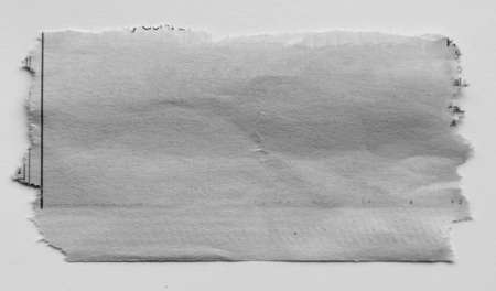 One piece of ripped white paperの写真素材