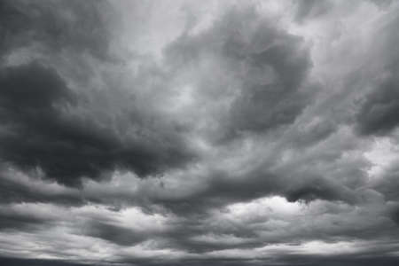 Grey storm clouds in skyの写真素材