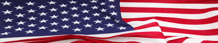 Close-up of rippled American flagの写真素材