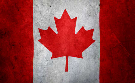 Grunge textured effect Canadian flagの写真素材