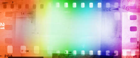 Colorful film negative frames backgroundの写真素材