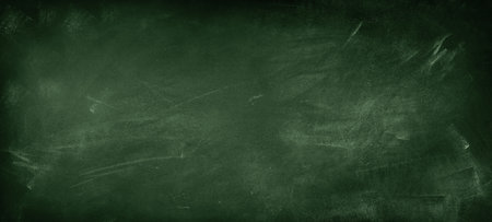 Chalk rubbed out on green chalkboard backgroundの写真素材