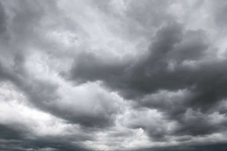 Grey storm clouds in skyの写真素材